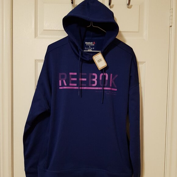 NWT Reebok Women's Workout Ready Fleece Hoodie Sweatshirt ~ Size L (Large) ~ - Picture 2 of 4